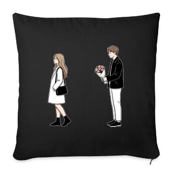 Drame coréen K-Drama Lover Kdrama - Housse de coussin décorative 45 x 45 cm - noir - Devant