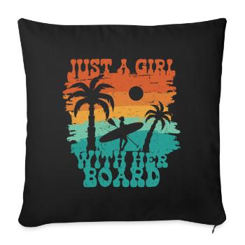 Stand up Paddle - Sofa pillowcase 17,3'' x 17,3'' (45 x 45 cm) - black - Front
