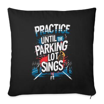 Spielmannszug Blaskapelle The Parking Lot Sings - Sofakissenbezug 45 x 45 cm - Schwarz - Vorne