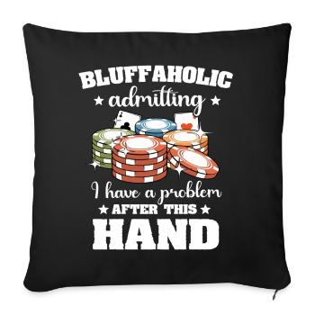 Poker Poker Joueurs - Housse de coussin décorative 45 x 45 cm - noir - Devant