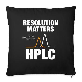HPLC Peak Resolution Performance Chromatography - Sofa pillowcase 17,3'' x 17,3'' (45 x 45 cm) - black - Front