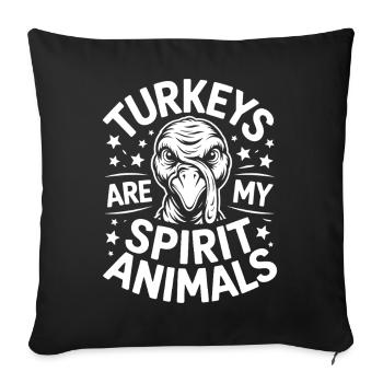 Turkey Sayings Turkey Funny Turkey Gift - Sofa pillowcase 17,3'' x 17,3'' (45 x 45 cm) - black - Front