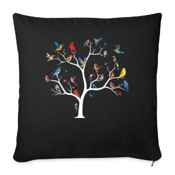 Bird Watching Birding Bird Watcher Bird Nerd - Sofa pillowcase 17,3'' x 17,3'' (45 x 45 cm) - black - Front