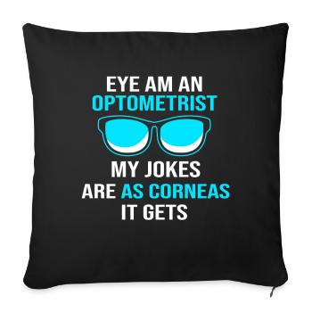 Optician Ophthalmologist - Sofa pillowcase 17,3'' x 17,3'' (45 x 45 cm) - black - Front