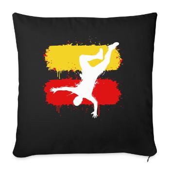 Parkour Freerunning Silhouette Sport - Housse de coussin décorative 45 x 45 cm - noir - Devant