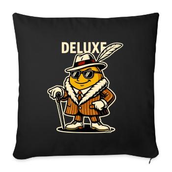 Le gars de plumes élégantes de luxe - Housse de coussin décorative 45 x 45 cm - noir - Devant