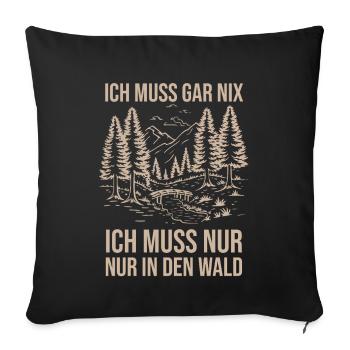 Jagd Jagen Waidmann Jäger - Sofakissenbezug 45 x 45 cm - Schwarz - Vorne
