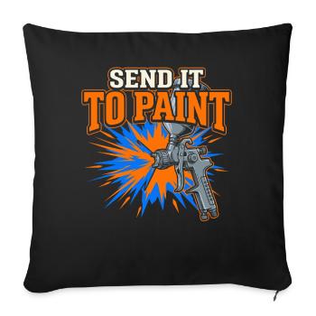 Car Body Workshop Car Body Technician - Sofa pillowcase 17,3'' x 17,3'' (45 x 45 cm) - black - Front