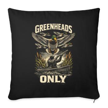 Chasse aux canards uniquement - Housse de coussin décorative 45 x 45 cm - noir - Devant