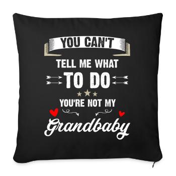 T-shirt slogan Petit-bébé Sass - Housse de coussin décorative 45 x 45 cm - noir - Devant