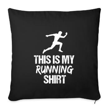 Voici mon maillot de course Silhouette Sprinteur Masculin - Housse de coussin décorative 45 x 45 cm - noir - Devant