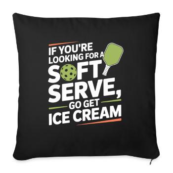 Pickleball Spieler Looking For Soft Serve Dinking - Sofakissenbezug 45 x 45 cm - Schwarz - Vorne