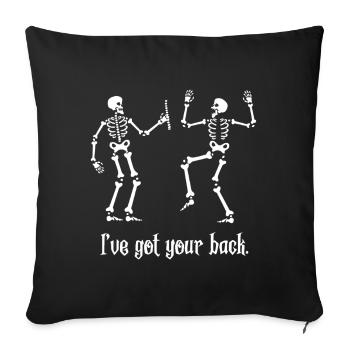 Des squelettes dansants qui te soutiennent - Housse de coussin décorative 45 x 45 cm - noir - Devant
