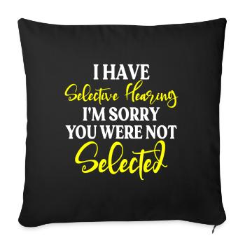 Audition sélective non sélectionnée - Housse de coussin décorative 45 x 45 cm - noir - Devant
