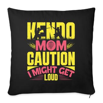 Kendo Mom Instructor Japanese Martial Arts Kendo - Sofa pillowcase 17,3'' x 17,3'' (45 x 45 cm) - black - Front