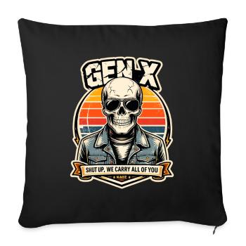 Skull Sunset Denim Rider - Sofa pillowcase 17,3'' x 17,3'' (45 x 45 cm) - black - Front