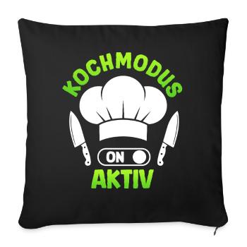 Küchenchef KOCHMODUS AKTIVIERT Lustiges - Sofakissenbezug 45 x 45 cm - Schwarz - Vorne