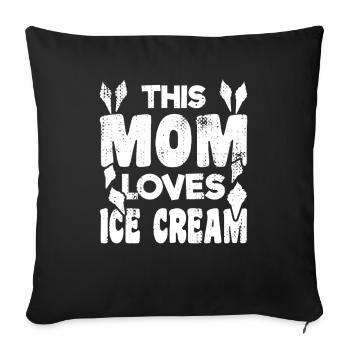 Eiscreme Mutter - Sofa pillowcase 17,3'' x 17,3'' (45 x 45 cm) - black - Front