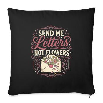 Army Ehefrau Send Me Letters Not Flowers - Sofakissenbezug 45 x 45 cm - Schwarz - Vorne
