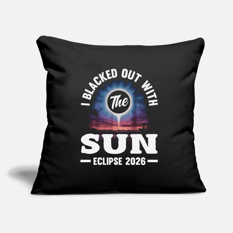 Solar eclipse 2026, August 12 Sofa pillowcase 17,3'' x 17,3'' (45 x 45 cm)