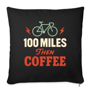 Century Ride 100 miles Cycliste Century - Housse de coussin décorative 45 x 45 cm - noir - Devant