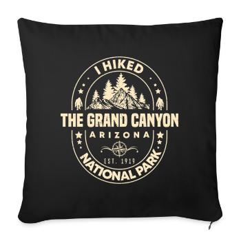 I Hiked Grand Canyon National Park Hiker - Sofa pillowcase 17,3'' x 17,3'' (45 x 45 cm) - black - Front