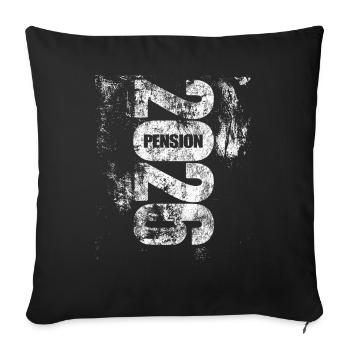 Pension 2026 | Enfin terminé - Housse de coussin décorative 45 x 45 cm - noir - Devant