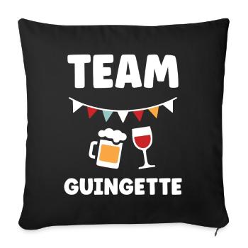 Festive Guinguette Team - Sofa pillowcase 17,3'' x 17,3'' (45 x 45 cm) - black - Front