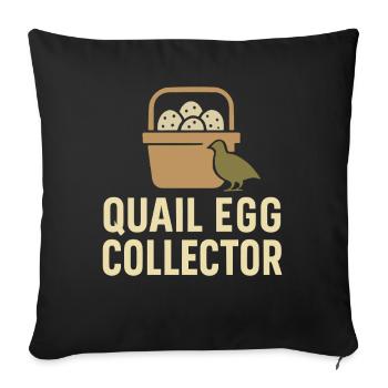 Quail Keeper Quail Farmer Backyard Quail - Sofa pillowcase 17,3'' x 17,3'' (45 x 45 cm) - black - Front