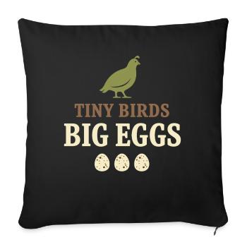 Quail Keeper Quail Farmer Backyard Quail - Sofa pillowcase 17,3'' x 17,3'' (45 x 45 cm) - black - Front