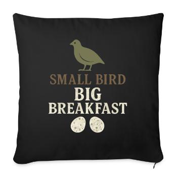 Quail Keeper Quail Farmer Backyard Quail - Sofa pillowcase 17,3'' x 17,3'' (45 x 45 cm) - black - Front