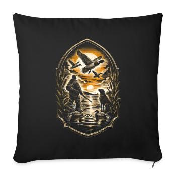 Tir au canard - Housse de coussin décorative 45 x 45 cm - noir - Devant