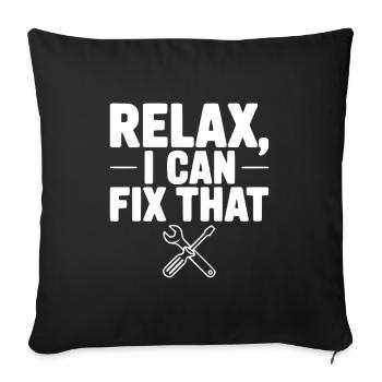 Détends-toi, je peux arranger ça - Housse de coussin décorative 45 x 45 cm - noir - Devant