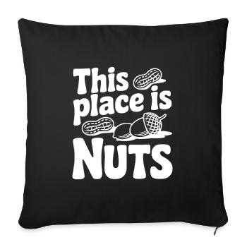 Cet endroit est dingue - Housse de coussin décorative 45 x 45 cm - noir - Devant