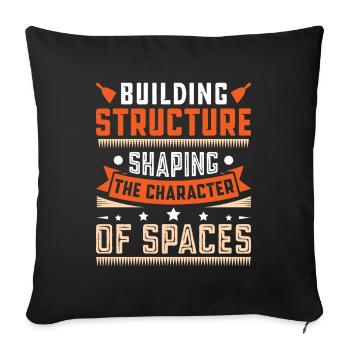 Constructeur de plaques de plâtre Installateur de plaques de plâtre - Housse de coussin décorative 45 x 45 cm - noir - Devant