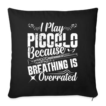 Piccolo-Spieler atmendes Orchester - Sofakissenbezug 45 x 45 cm - Schwarz - Vorne