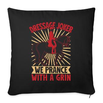 Hobby Horse Rider Dressage Joker English Riding - Sofa pillowcase 17,3'' x 17,3'' (45 x 45 cm) - black - Front