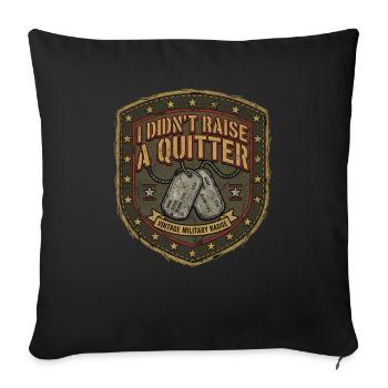 Insigne militaire vintage de maman de l’armée fière - Housse de coussin décorative 45 x 45 cm - noir - Devant