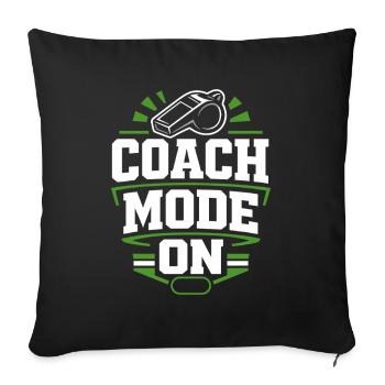 Soccer Training Youth Sports Coach - Sofa pillowcase 17,3'' x 17,3'' (45 x 45 cm) - black - Front
