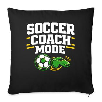 Soccer Training Youth Sports Coach - Sofa pillowcase 17,3'' x 17,3'' (45 x 45 cm) - black - Front