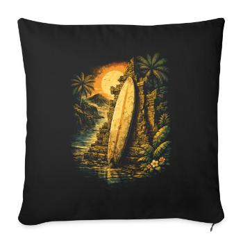 Circuit à Bali - Housse de coussin décorative 45 x 45 cm - noir - Devant