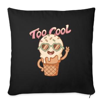 Super Eis - Sofa pillowcase 17,3'' x 17,3'' (45 x 45 cm) - black - Front