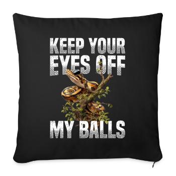 Python roi Serpents Amateurs de terrarium Python - Housse de coussin décorative 45 x 45 cm - noir - Devant