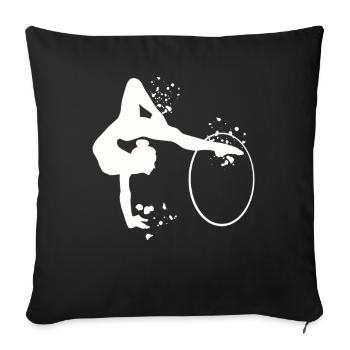 Gymnastics Hoops Rhythmic Gymnastics - Sofa pillowcase 17,3'' x 17,3'' (45 x 45 cm) - black - Front