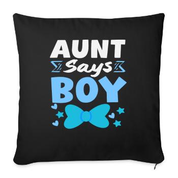 Tante dit qu’une fête de révélation de sexe pour les jeunes - Housse de coussin décorative 45 x 45 cm - noir - Devant