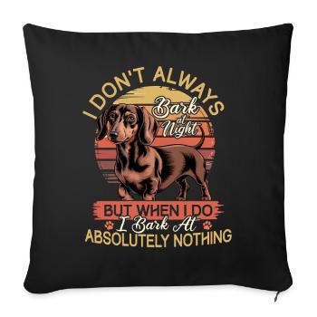 Teckel de race de chien drôle - Housse de coussin décorative 45 x 45 cm - noir - Devant