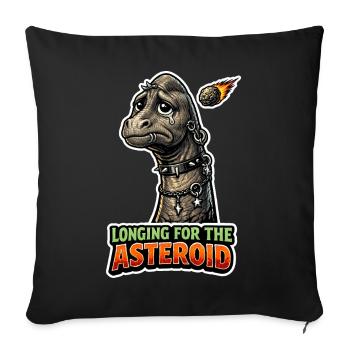 Emo Dinosaur, Sad Dino, Emotional - Sofa pillowcase 17,3'' x 17,3'' (45 x 45 cm) - black - Front