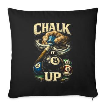 8-Ball Billiards Chalk Up - Sofa pillowcase 17,3'' x 17,3'' (45 x 45 cm) - black - Front