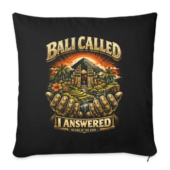 Circuit à Bali - Housse de coussin décorative 45 x 45 cm - noir - Devant
