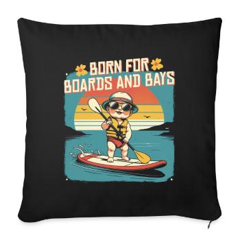 Stand up Paddle - Sofa pillowcase 17,3'' x 17,3'' (45 x 45 cm) - black - Front